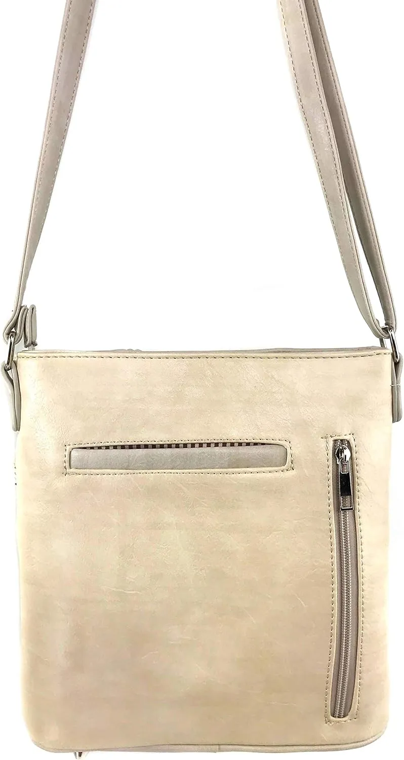 Zelris Western Silver Cross Turquoise Women Conceal Carry Crossbody Messenger