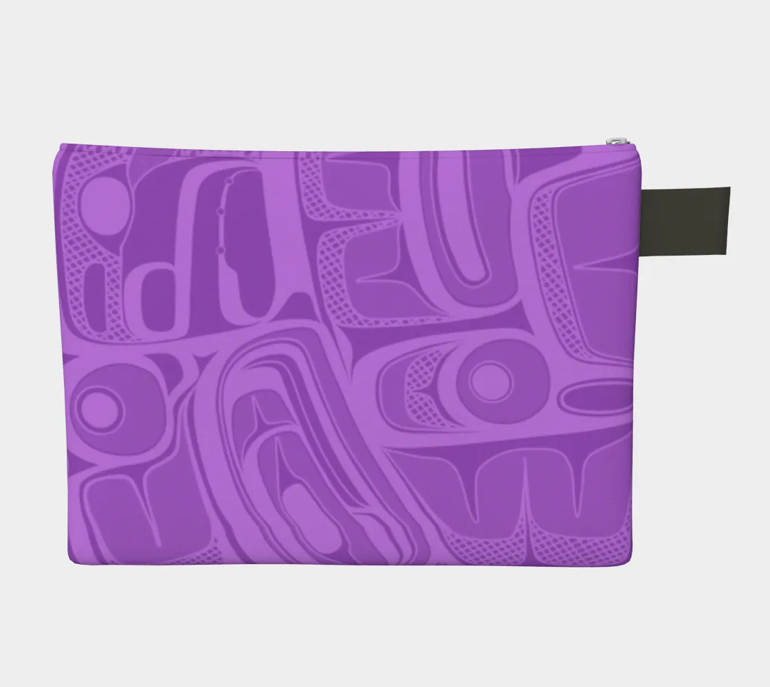 Zipper Carry all -  Box Design (purple)