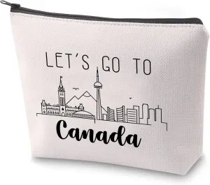 ZJXHPO Canada Vacation Gift Canada Trip Travel Case Canada Skyline Cosmetic Bag Let’s Go To Canada Journey Together Gift Canada Travel Souvenir (Canada)