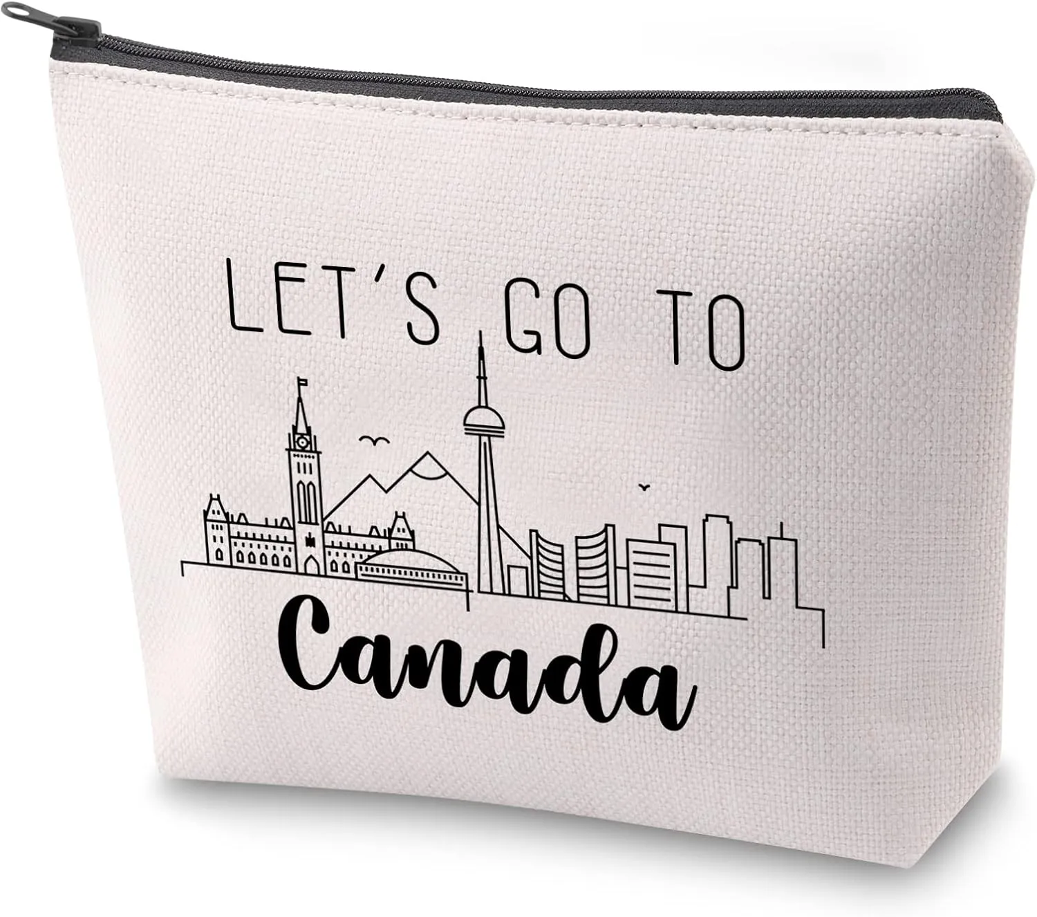 ZJXHPO Canada Vacation Gift Canada Trip Travel Case Canada Skyline Cosmetic Bag Let’s Go To Canada Journey Together Gift Canada Travel Souvenir (Canada)