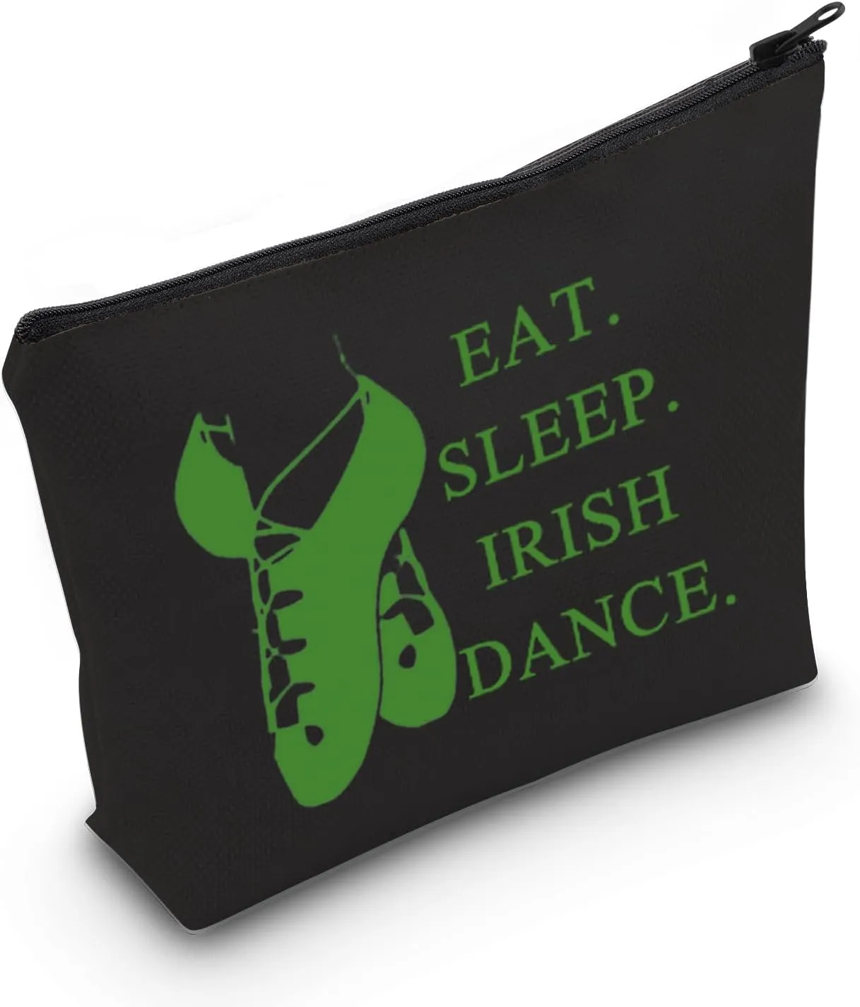 ZJXHPO Irish Dancer Survival Kit - Eat Sleep Dance Makeup Bag With Zipper - Lover Teacher Coach Gift - Team Inspired Gift (BL)