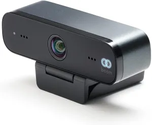 Zoom Certified, Boom MINI 1080P Full HD Webcam, USB Plug&Play, Dual Noise Canceling Mics, 4K Glass Lens, 90-Degree Wide Angle, Light Correction, Video Calling, Streaming, PC/Mac/Laptop/MacBook/Tablet