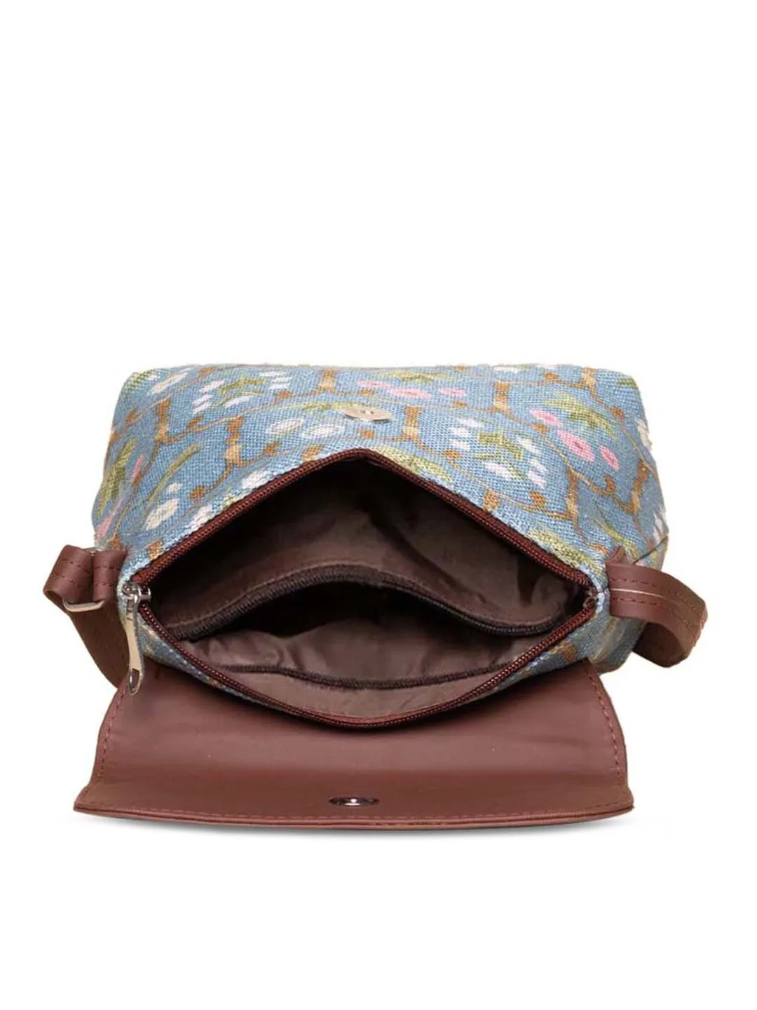 ZOUK Blue Floral Printed Sling Bag