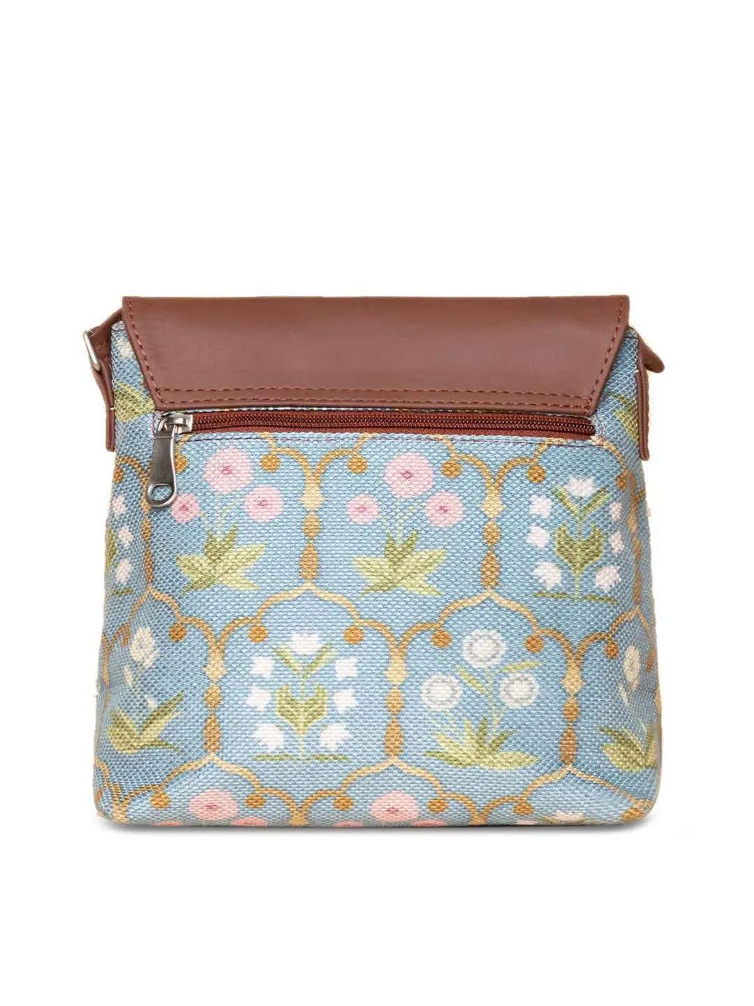 ZOUK Blue Floral Printed Sling Bag