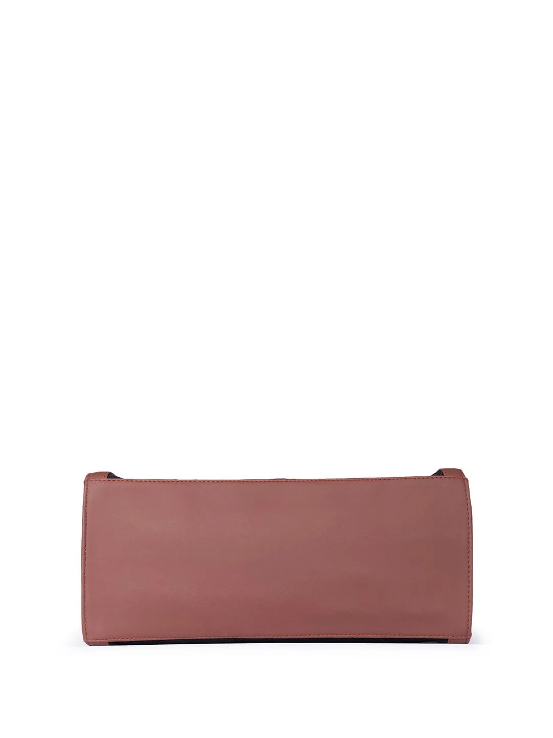 ZOUK Ethnic Motifs Printed Structured Jute Handheld Bag