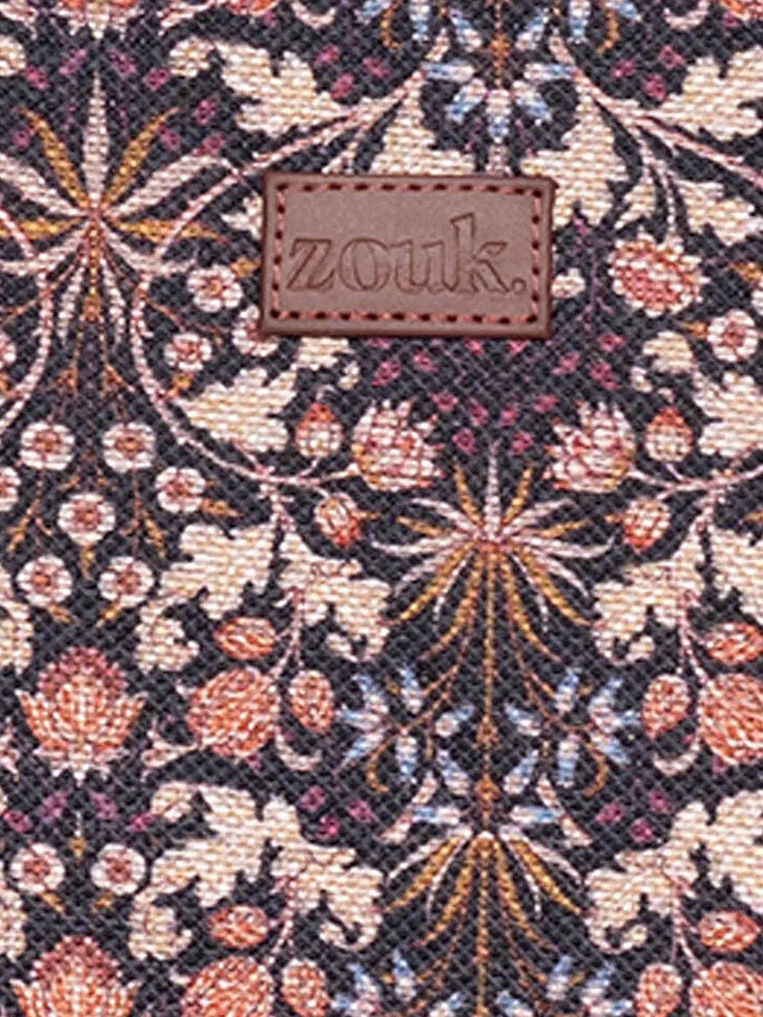 ZOUK Floral Printed Structured Handheld Bag
